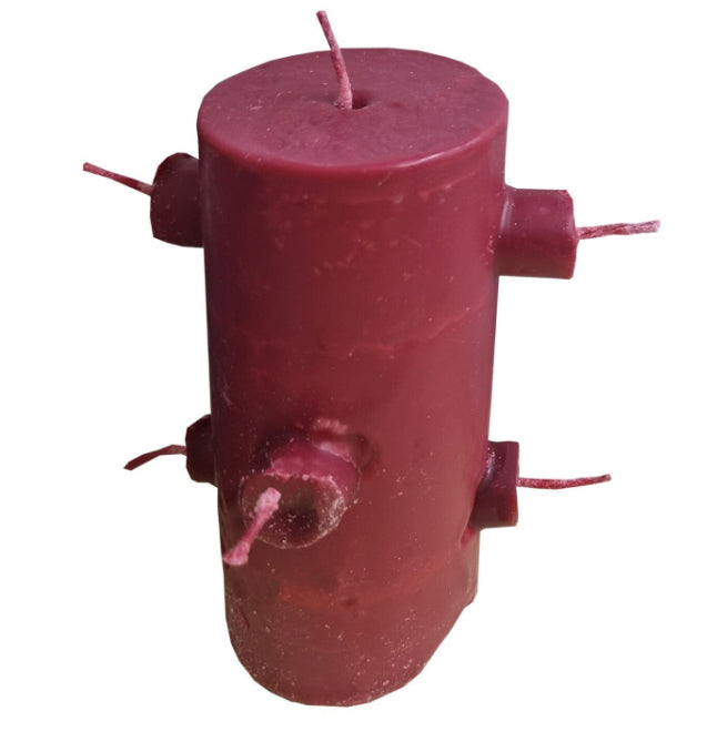 Work Breaker 7 Wicks Candle Red