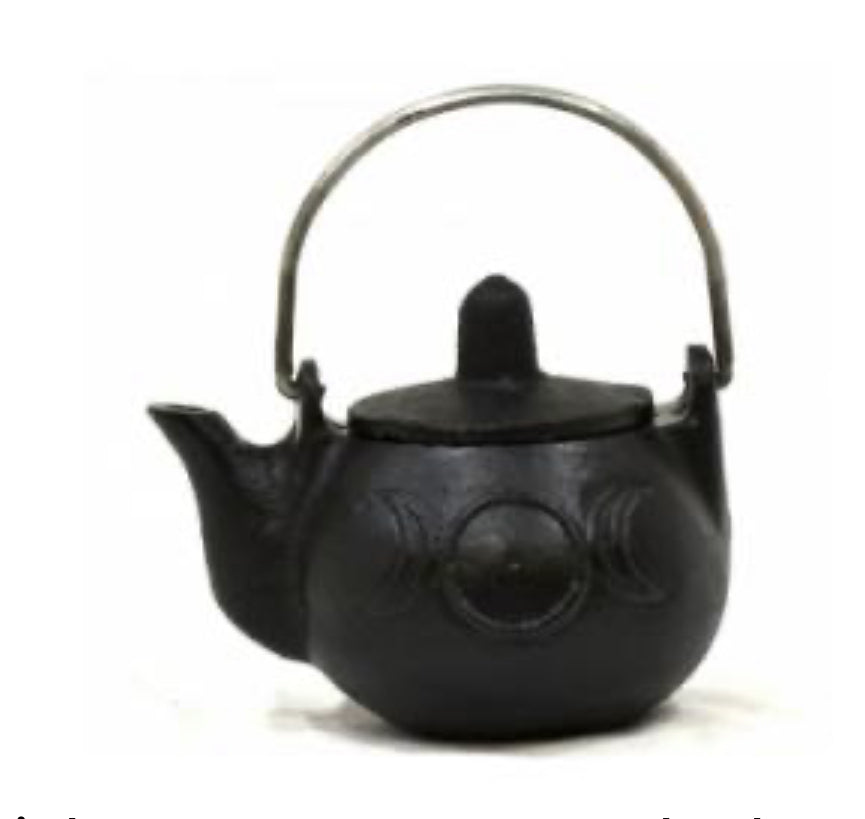 Triple Moon Cast Iron Kettle Cauldron