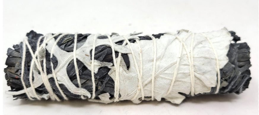 Yin & Yang - White Sage Black w/ Mugwort Sage 4"