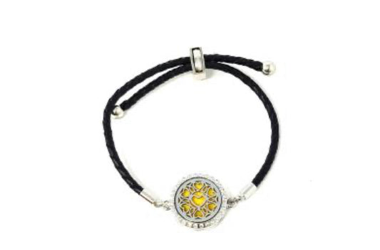 Essential Aromatherapy Diffuser Bracelet with Heart Locket Design