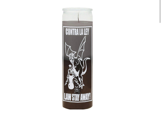 7 Day Candle 2 Color Law Stay Away - Gray / Brown