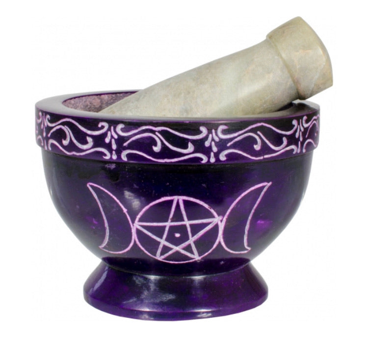Soapstone Mortar purple