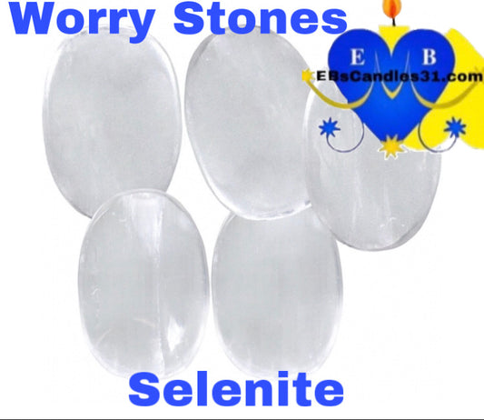 Selenite Worry Stones