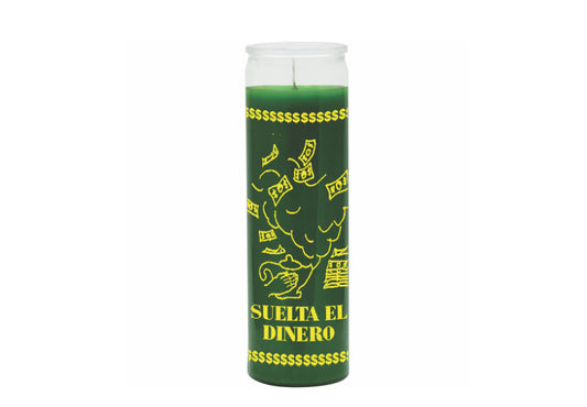 7 Day Glass Candle Money Release - Green