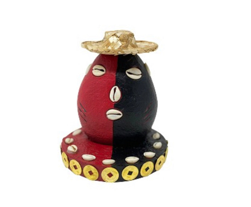 Fancy Elegua Head With Hat & Feathers