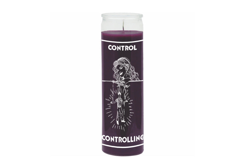 7 Day Glass Candle Controlling - Purple