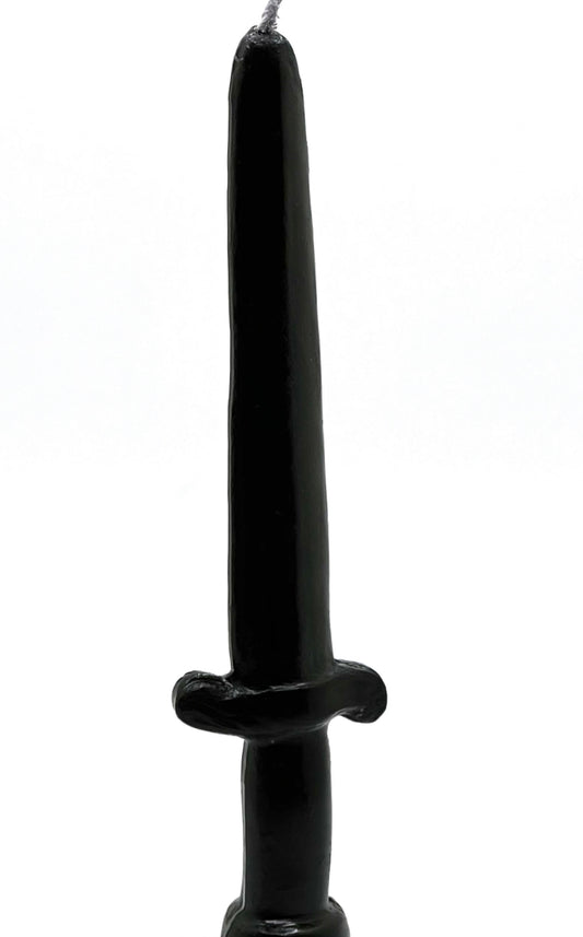 Sword Image Candle Black 7"