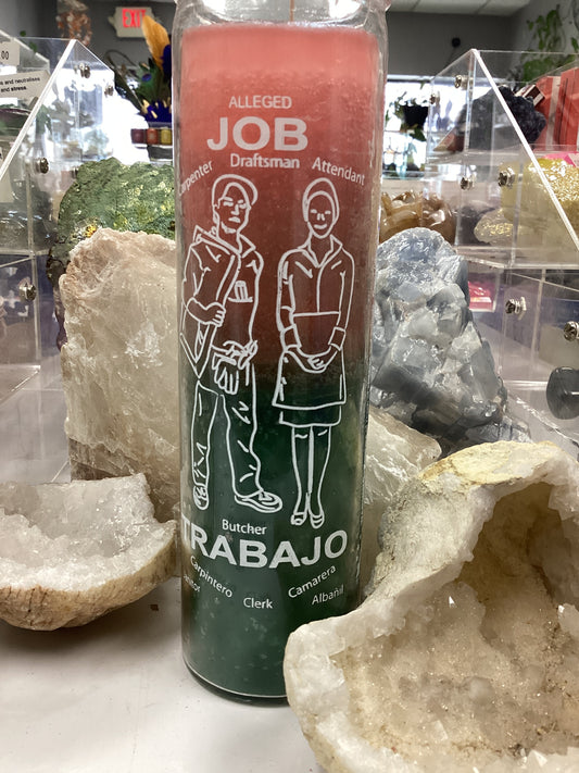 7 Day Candle 2 Color Job- Pink/Green