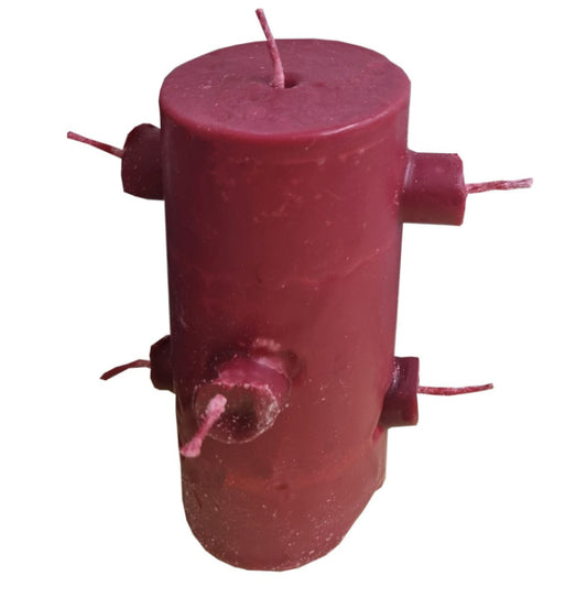 Work Breaker 7 Wicks Candle Red