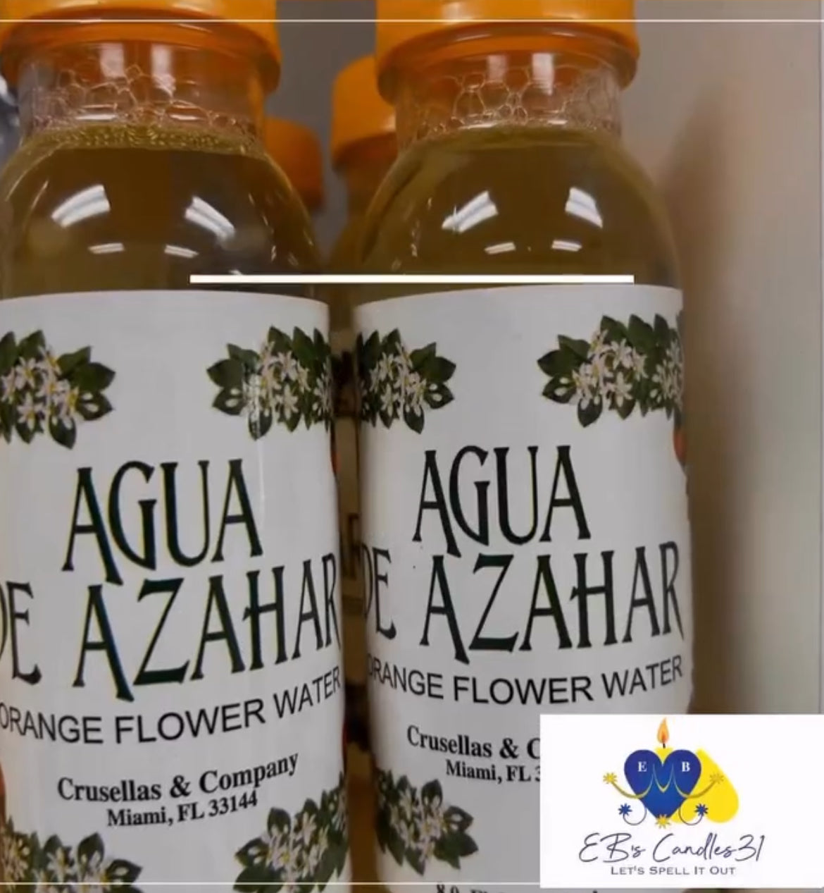 Orange flower water (agua azahar)