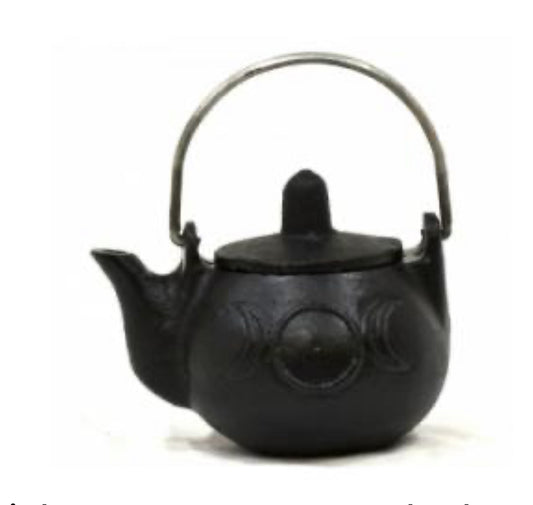 Triple Moon Cast Iron Kettle Cauldron