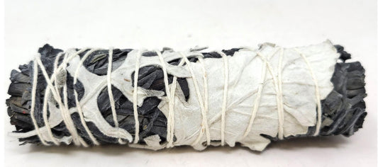 Yin & Yang - White Sage Black w/ Mugwort Sage 4"