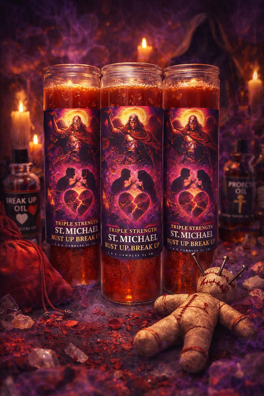 🕯️ Triple Strength St. Michael Bust Up Break Up Candle – E.B.S. Candles 31™