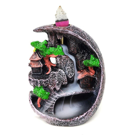 Mountain Waterfall Design Backflow Cone Incense Burner