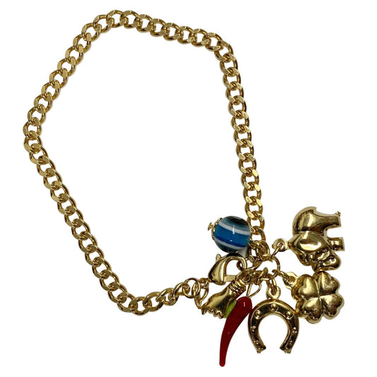 Good Luck Charm Ankle Bracelet with Evil Eye