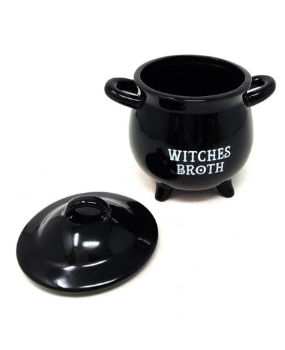 Witches Broth Black Ceramic Pot w/ Spoon