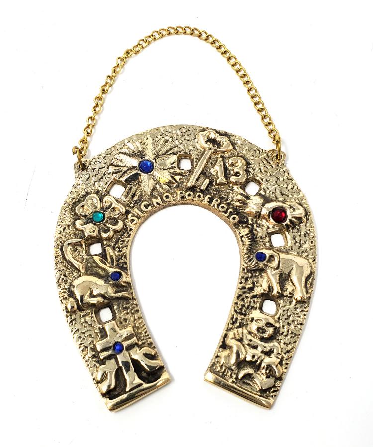 Brass Carved Hanging Horseshoe