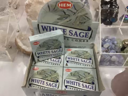 White sage incense cones