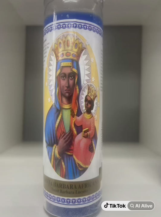 Saint Barbara African (Santa Barbara Africana) Prayer Candle, 7 Day