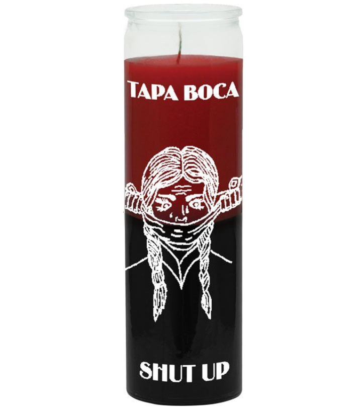 Shut your mouth candle