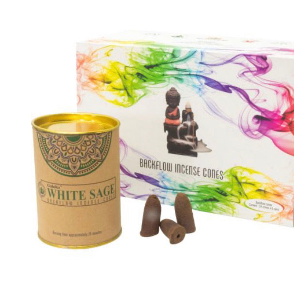 White Sage Backflow Incense Cones