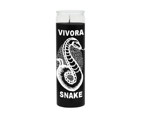7 Day Glass Candle Snake - Black